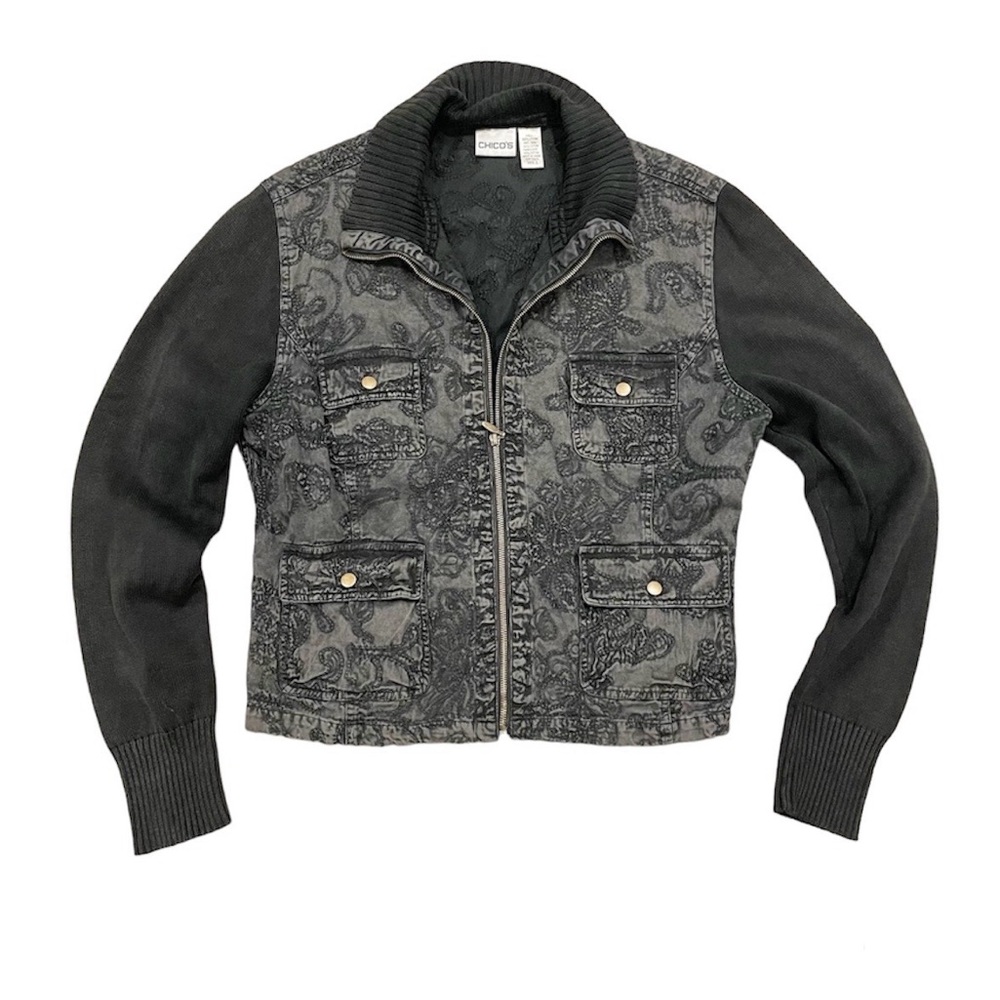 Chicos embroidered jean jacket